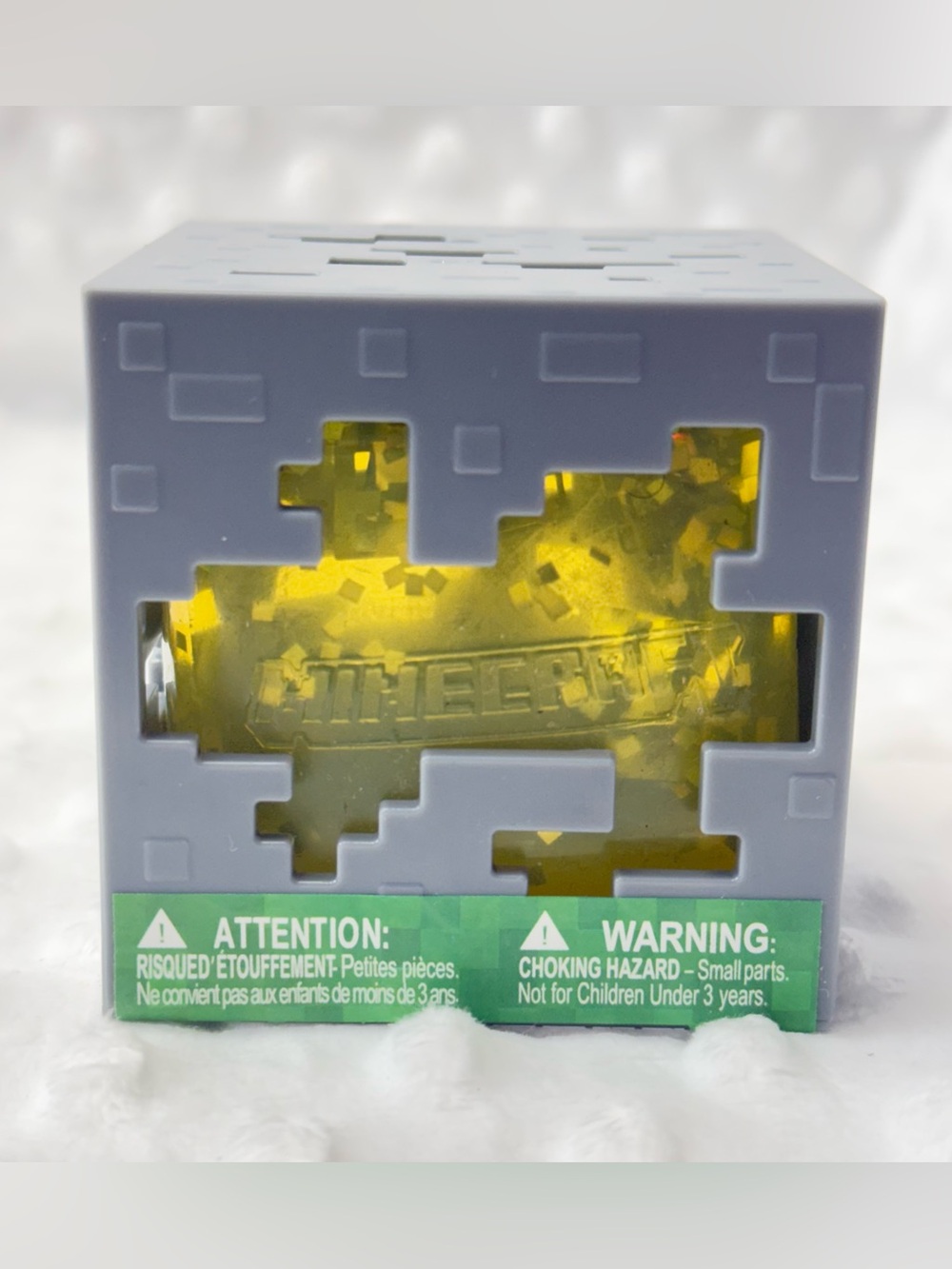 Minecraft Yellow Glitter Squishy Cube